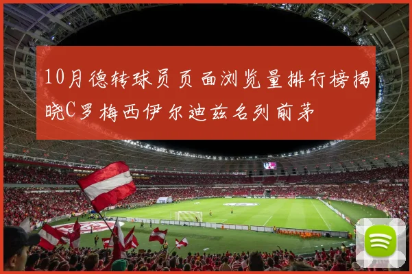 10月德转球员页面浏览量排行榜揭晓C罗梅西伊尔迪兹名列前茅